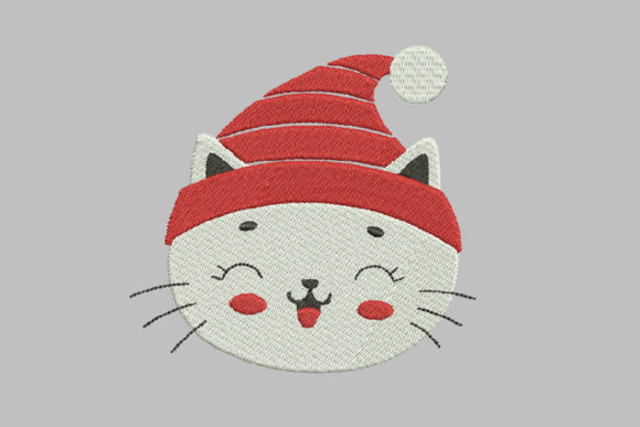 Cute Little Cat in a Cap: A Holiday Embroidery Review