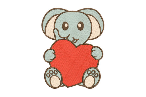 Review: Elephant Holding a Big Red Heart Design