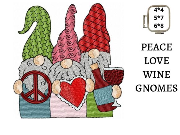 Review: Peace Love Wine Valentine Gnomes for Sweatshirts