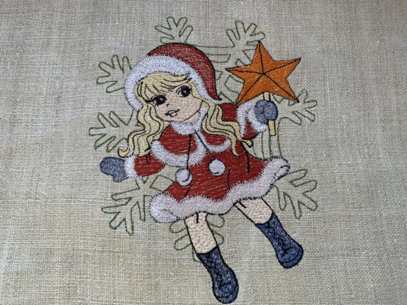 Snow Girl: A Designer’s Review for Holiday Embroidery